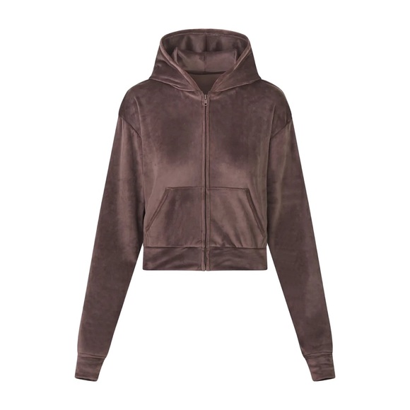 SKIMS Tops - SKIMS | VELOUR HOODIE